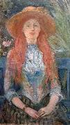 Berthe Morisot Jeune fille dans un parc France oil painting artist